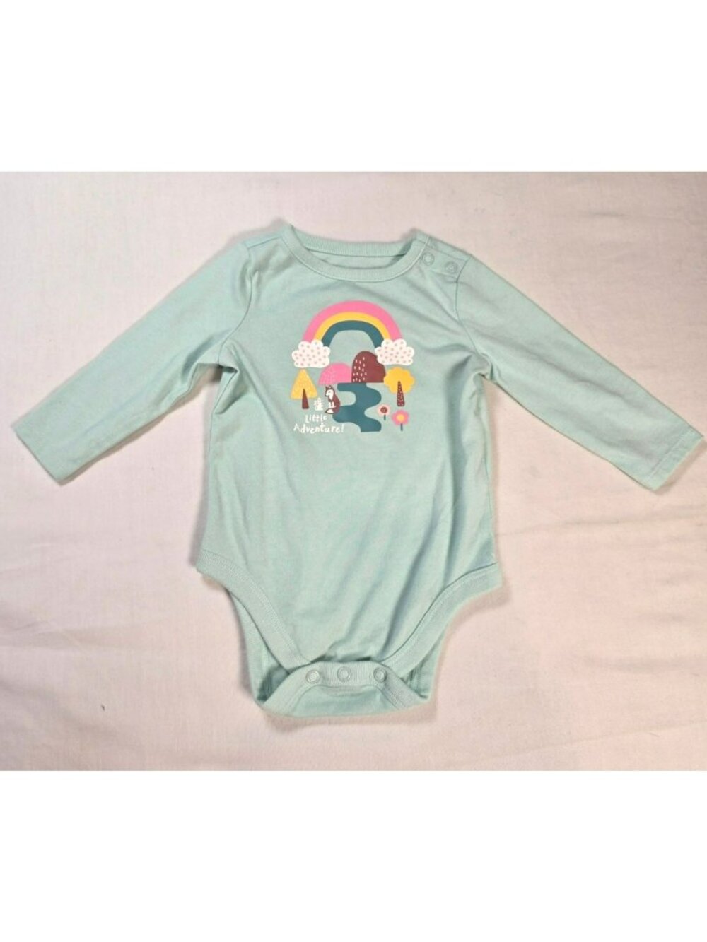 Garanimals Little Adventurer Blue Green Rainbow Animals Nature One Piece 3-6 M